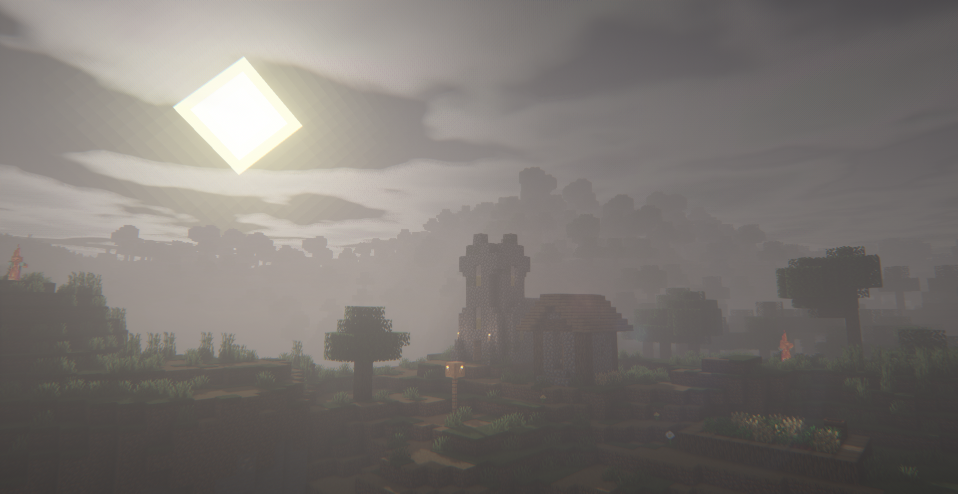 Insanity Shader building Minecraft shader pack screenshot 1 for Minecraft 1.7.2